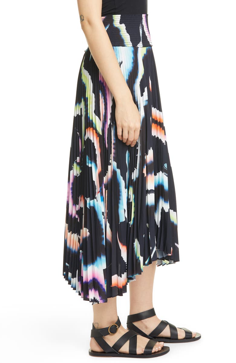 A.L.C. Sonali Asymmetrical Pleated Midi Skirt, Alternate, color,