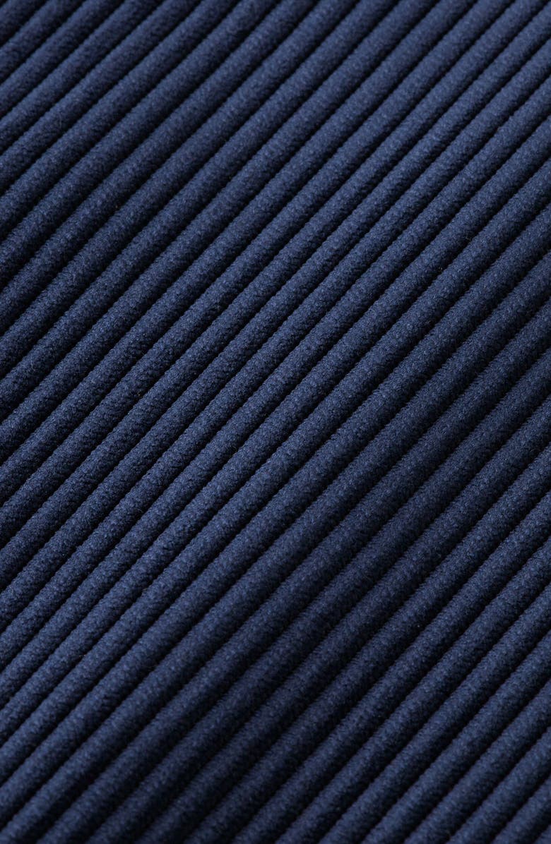 Scotch & Soda Kids' Long Sleeve Ruffled Corduroy Dress, Alternate, color, Sky Captain