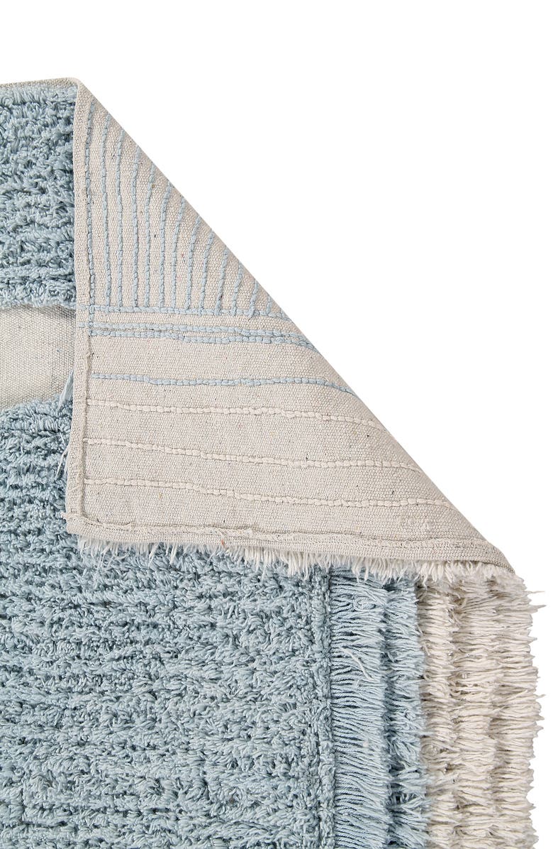 Lorena Canals Ocean Shore Washable Recycled Cotton Blend Rug, Alternate, color, Blue