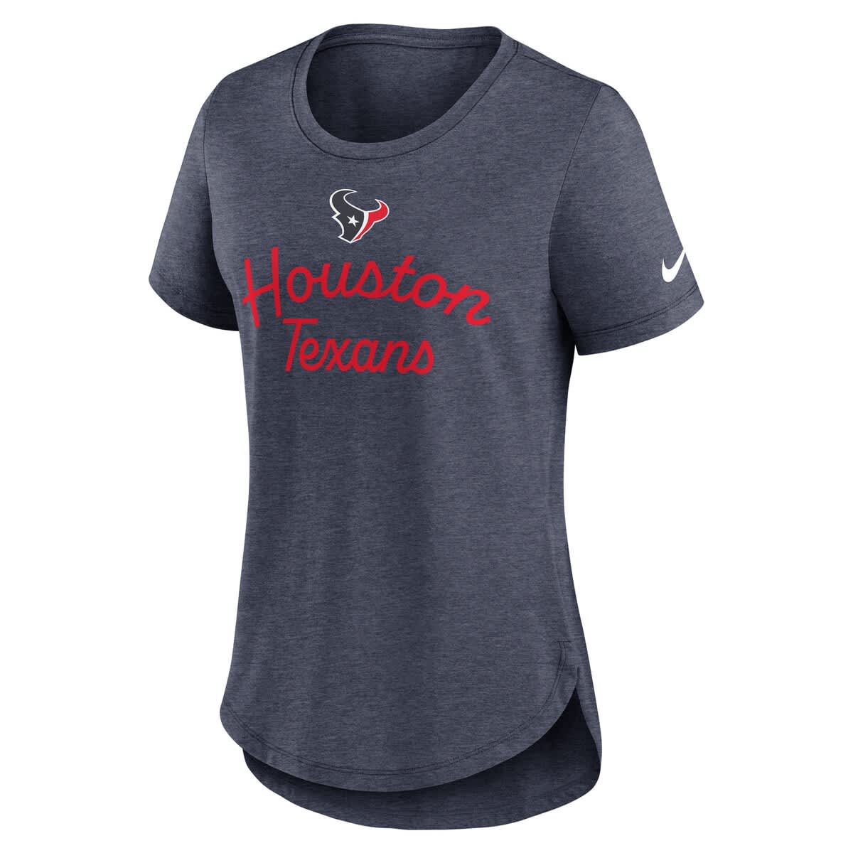 Women's Nike Navy Houston Texans Script Tri-Blend T-Shirt - image 2