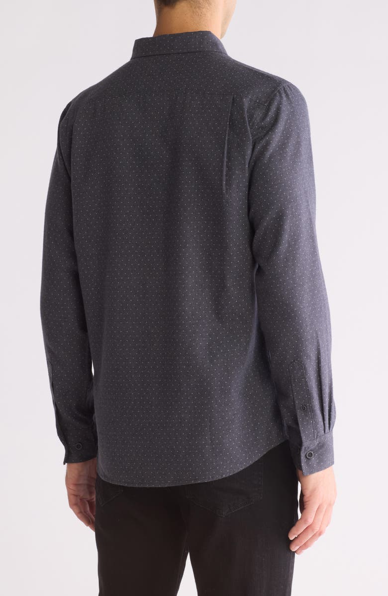 WEATHERPROOF VINTAGE Brushed Dot Flannel Shirt, Alternate, color, Meteorite