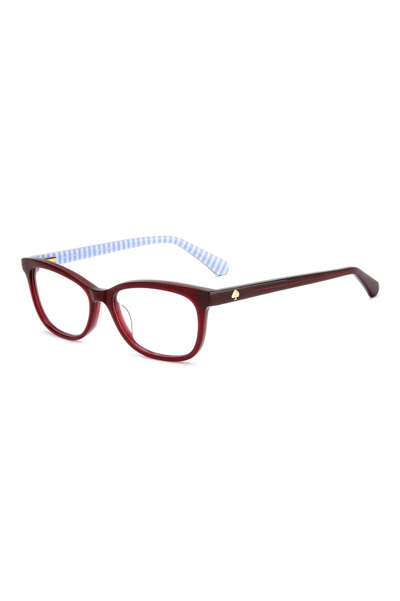 bronwen 52mm rectangular optical glasses, Alternate, color, BURGUNDY STRIPED MULTICOLOR
