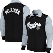 Tommy Hilfiger Men's Tommy Hilfiger Black/Silver Las Vegas Raiders Aiden Quarter-Zip Sweatshirt