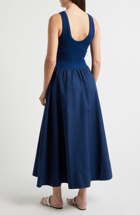 Mixed Media Sleeveless Dress