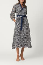 Shoshanna Medallion Cotton Eyelet Ralston Dress