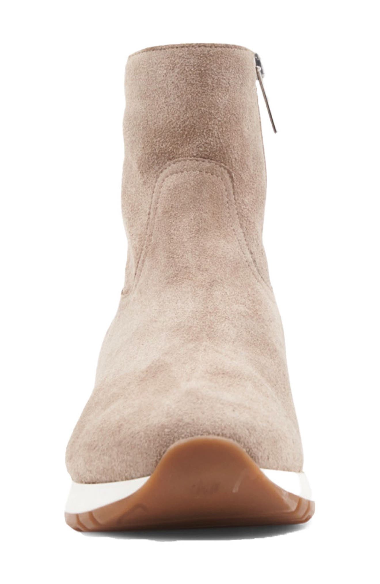 Aquatalia Kit Weatherproof Suede Bootie, Alternate, color, Taupe Suede