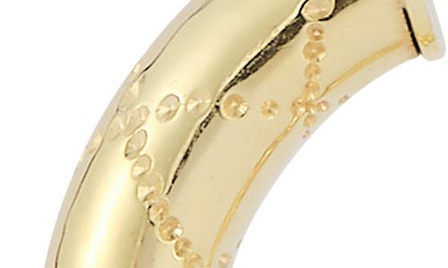 Ember Fine Jewelry 14k Yellow Gold Dotted Huggie Hoop Earrings In Gold
