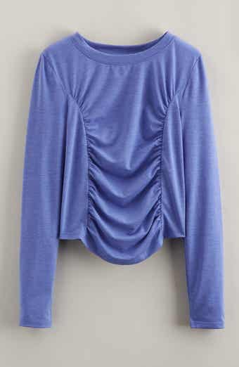 Zella Girl Kids' Jump Start Long Sleeve Draped T-Shirt