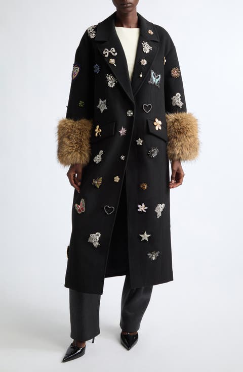Mariella Greatest Hits Coat with Faux Fur Cuffs