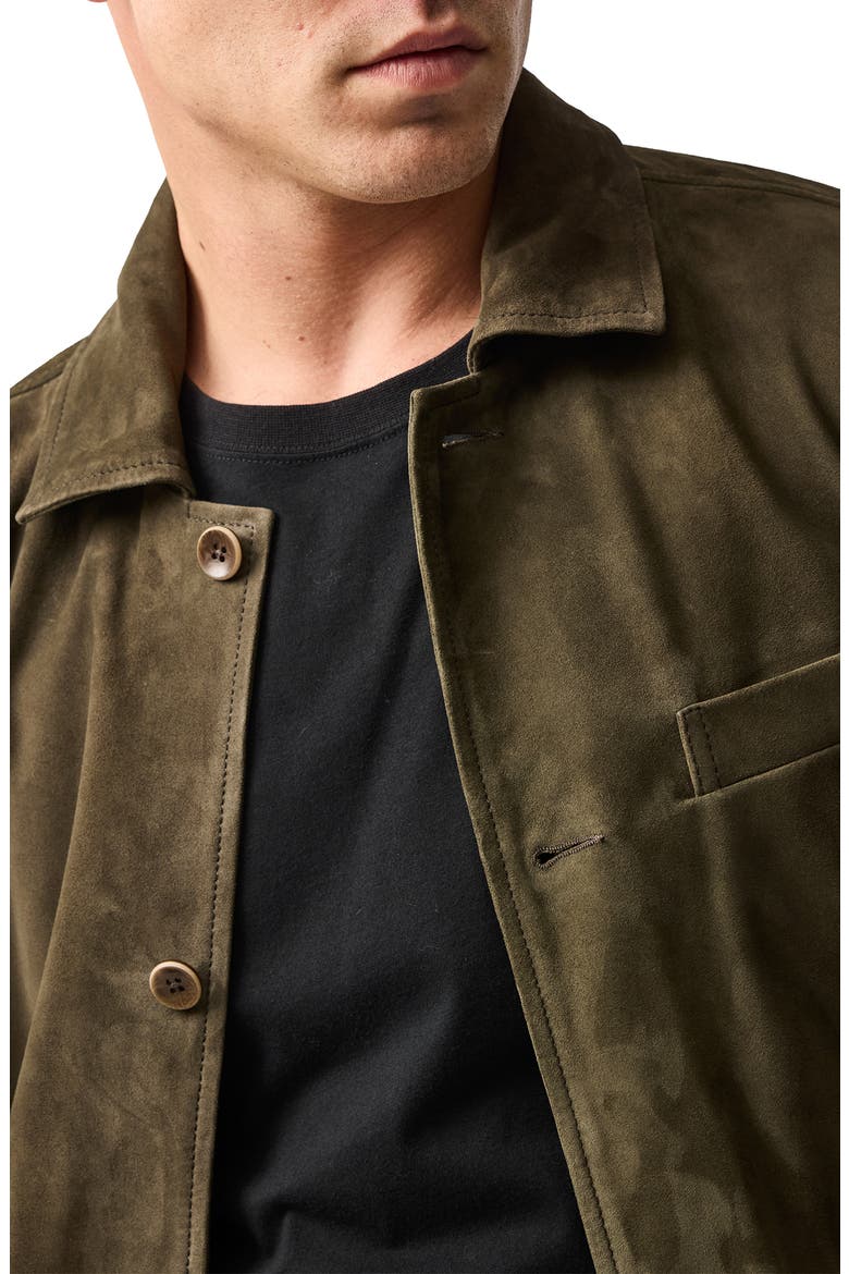 Somerset Suede Shirt Jacket, Alternate, color, OLIVE