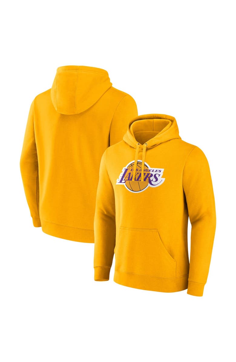 FANATICS Men's Fanatics Branded  Gold Los Angeles Lakers Primary Logo Pullover Hoodie, Alternate, color, 
