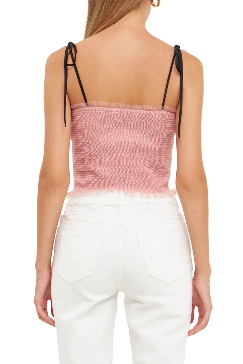 Tulle Crop Tank Top, Alternate, color, PINK