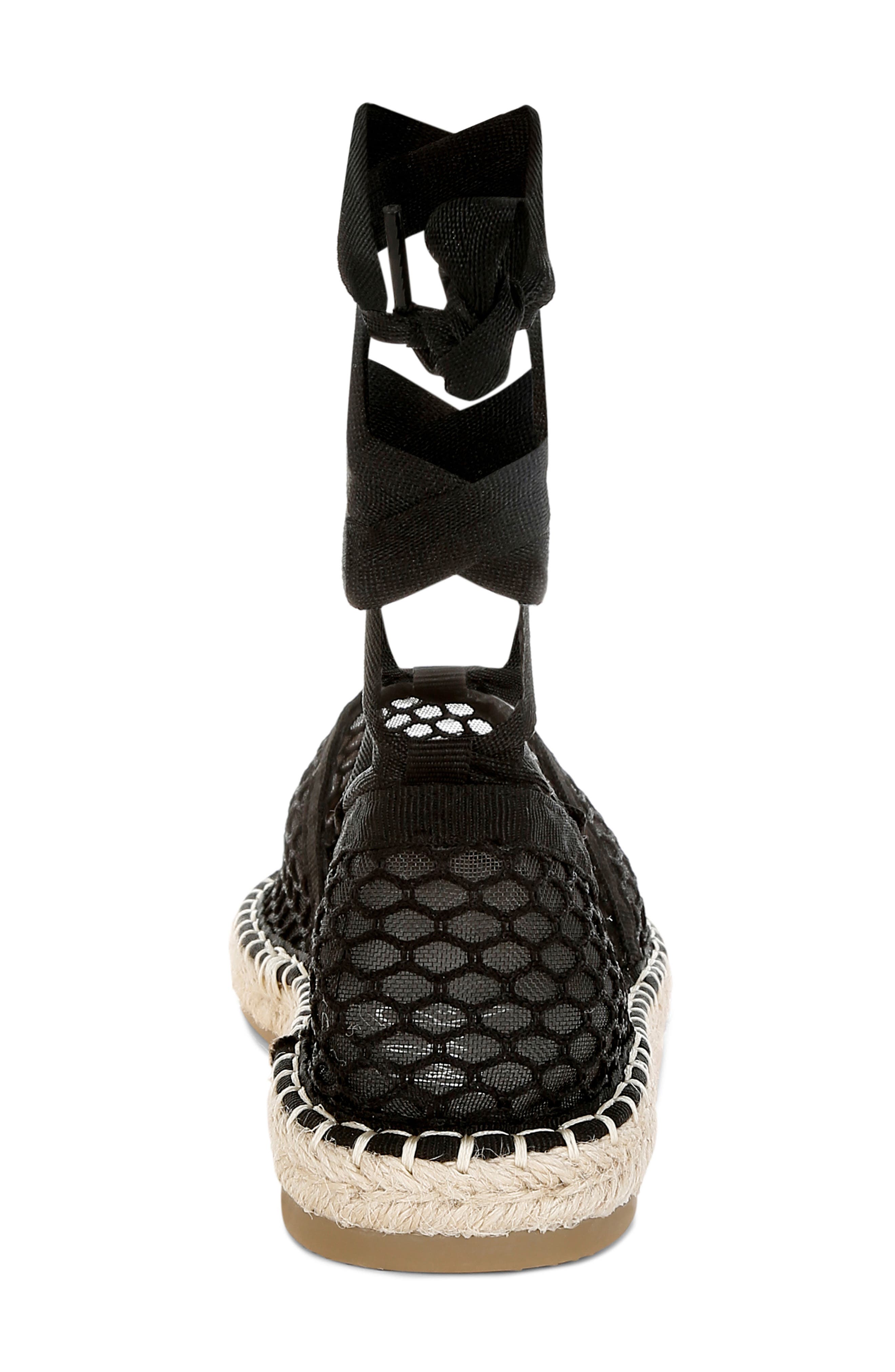LONDON RAG Sonara Ankle Wrap Espadrille Flat, Alternate, color, Black