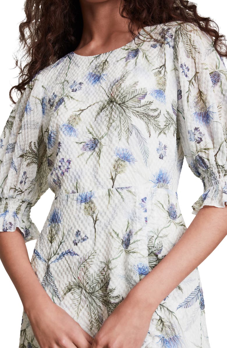 AllSaints Yana Harris Puff Sleeve Dress, Alternate, color, 