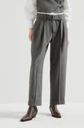 Brunello Cucinelli Tropical luxury wool baggy sartorial trousers