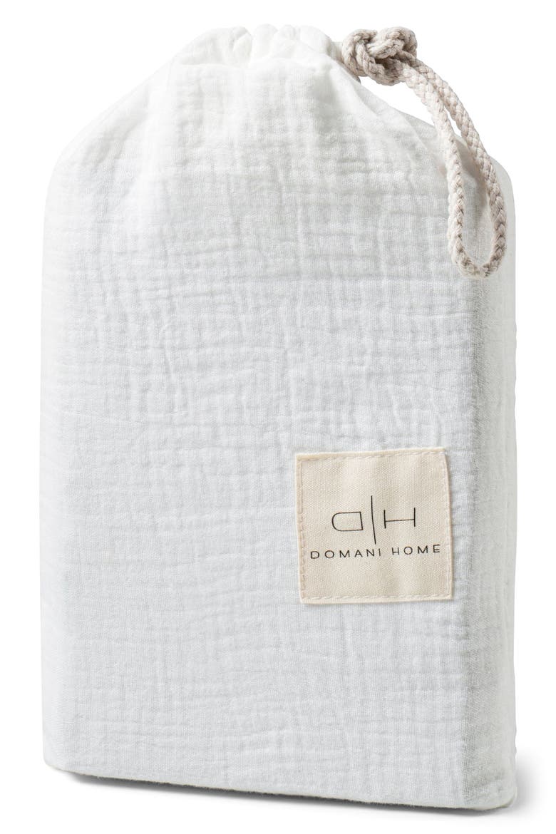 Bebe Cotton Gauze Sham, Crib Sheet & Duvet Cover Set, Alternate, color, WHITE