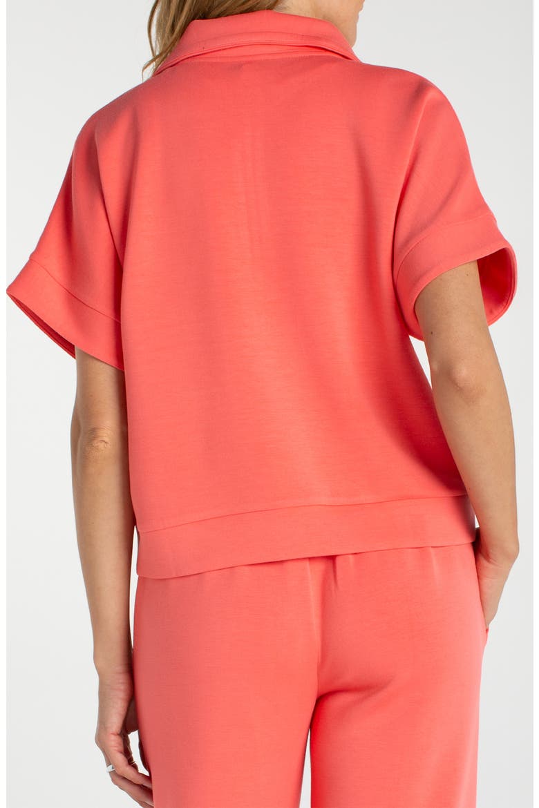 Knit Half Zip Top, Alternate, color, SUNSET CORAL