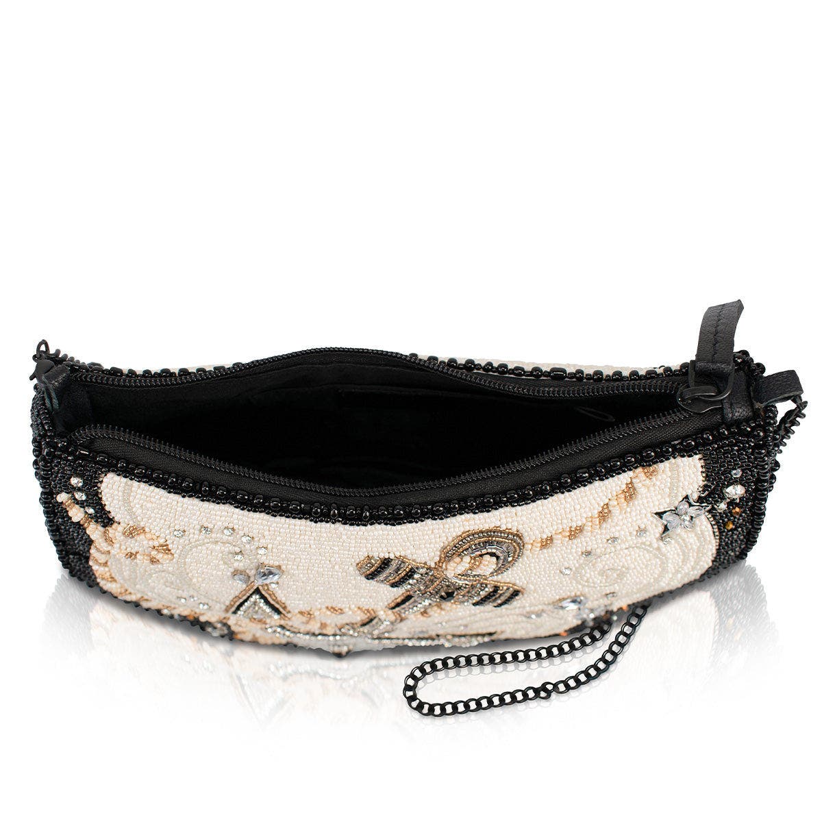 Mary Frances Accessories Hold Fast Crossbody Handbag, Alternate, color, White / Black