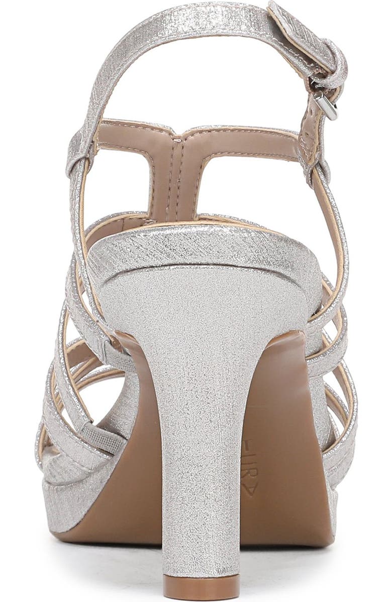 Naturalizer Baylor Metallic Sandal, Alternate, color, Soft Silver Faux Leather