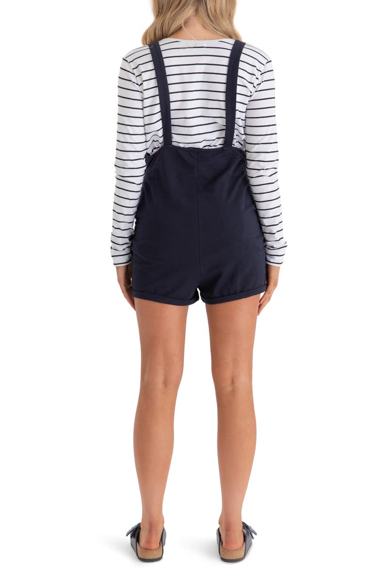 Chalet Maternity Romper, Alternate, color, NAVY
