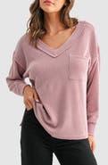 Lush Rib Knit Pocket Sweater
