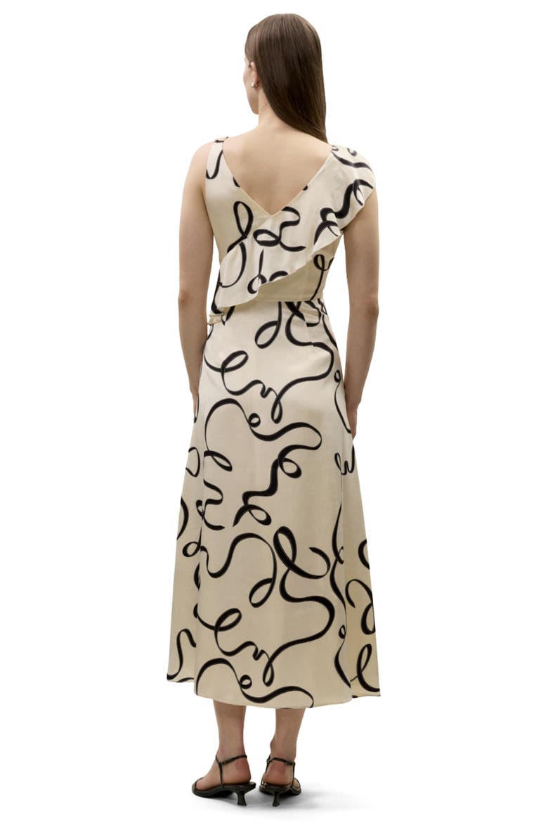 Hollis Satin Ribbon Dress, Alternate, color, Ribbon Print