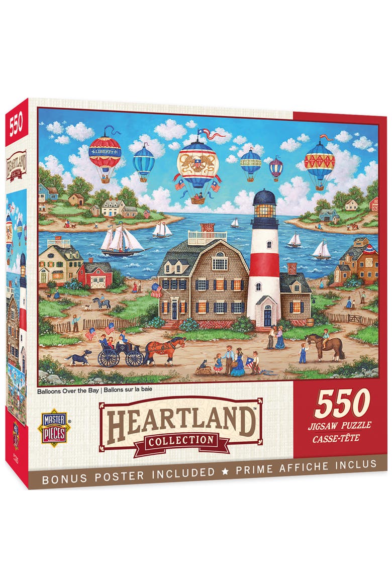 Balloons Over the Bay 550 Piece Puzzle, Main, color, Multicolor