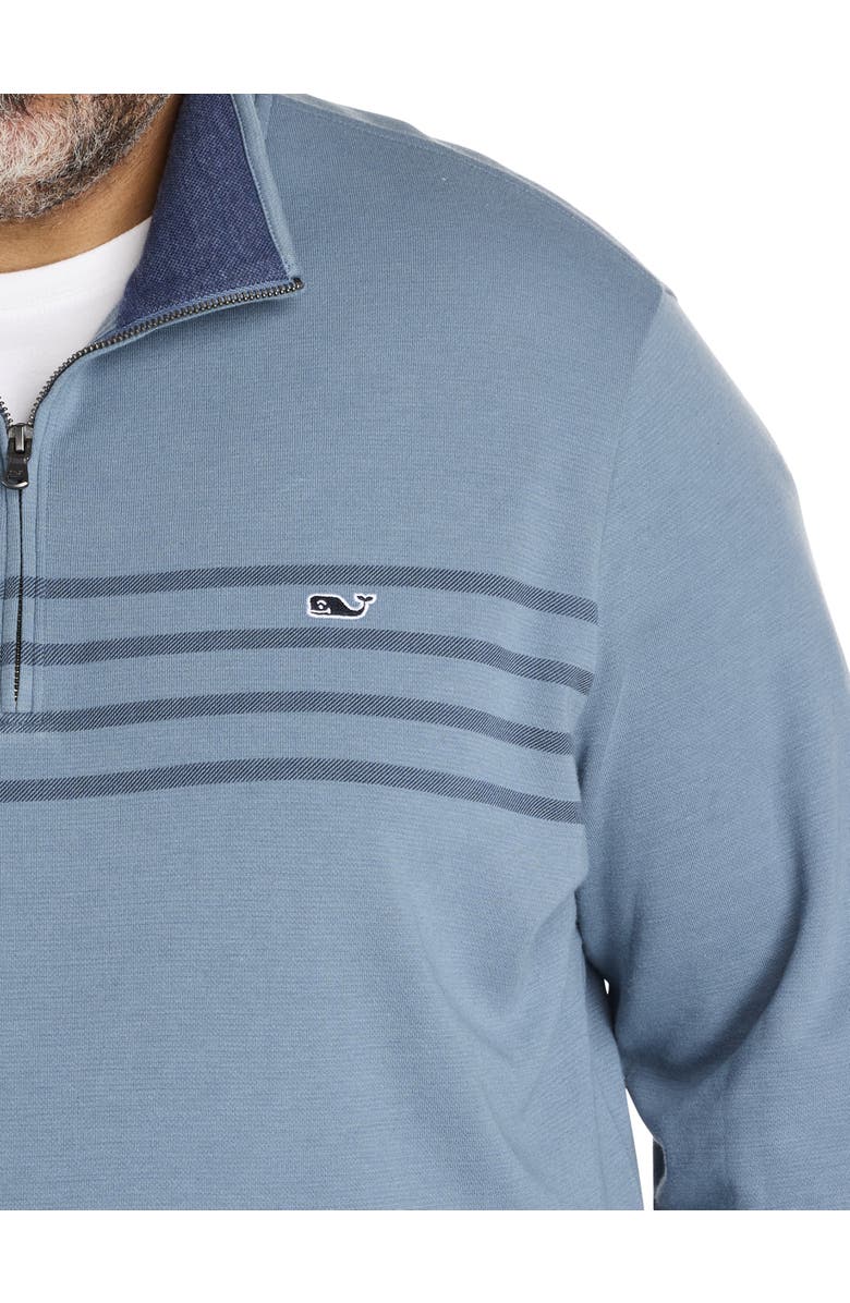 vineyard vines Big 
Tall Brenton Stripe Saltwater 1/4-Zip Pullover, Alternate, color, Blue Mirage