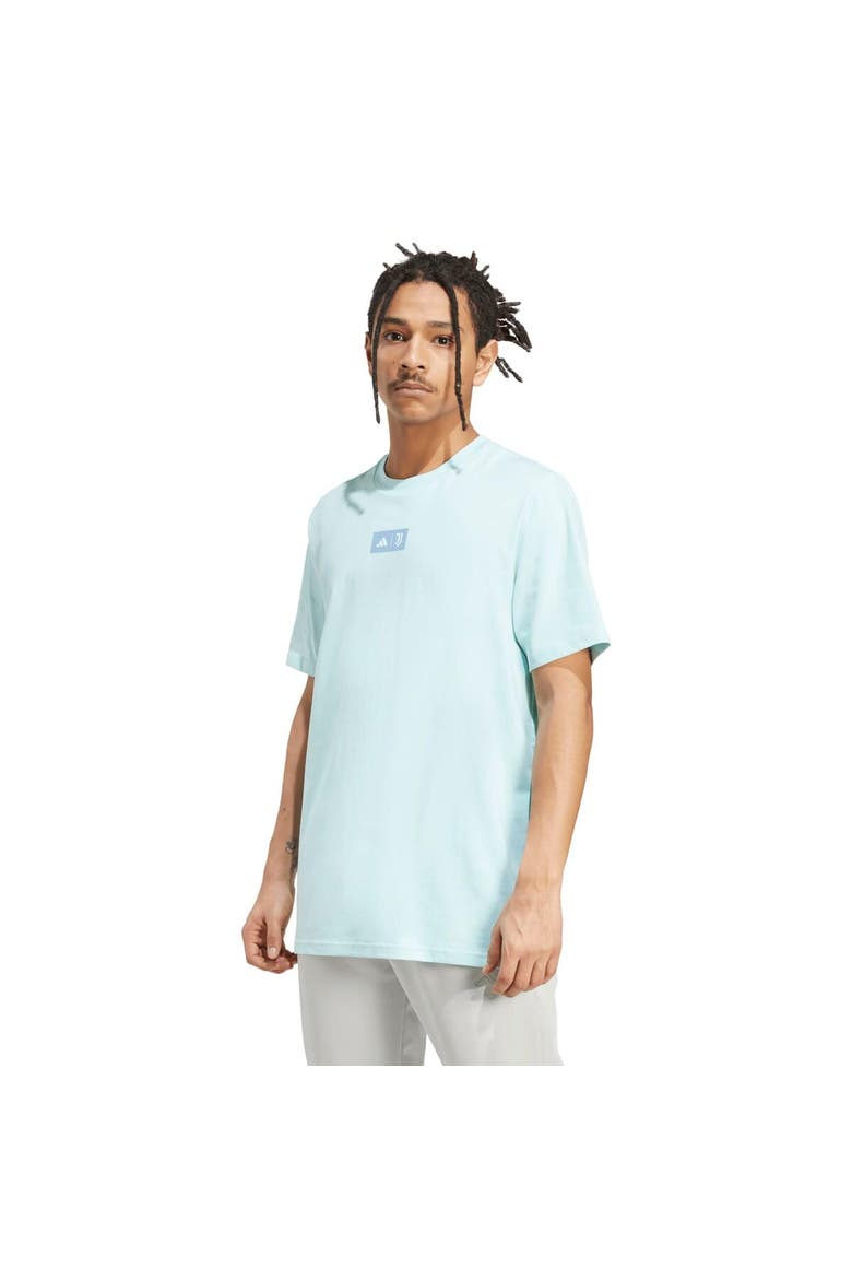 Men's adidas Aqua Juventus Jersey Hook T-Shirt, Alternate, color, Aqua