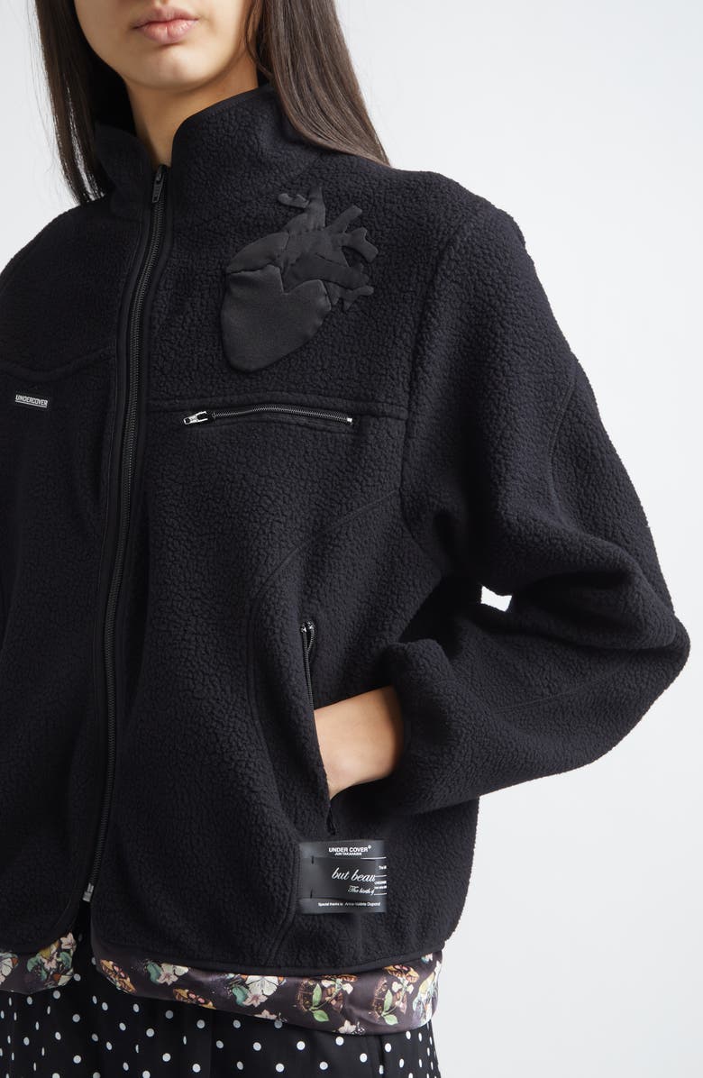 Undercover Blouson Fleece Zip Jacket, Alternate, color, Black