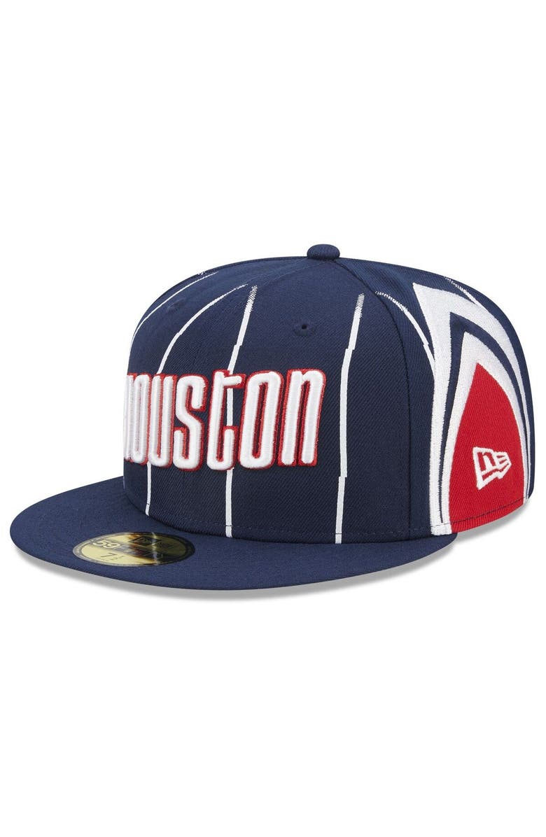 New Era Men's New Era Navy Houston Rockets 2022/23 City Edition Official 59FIFTY Fitted Hat, Main, color,