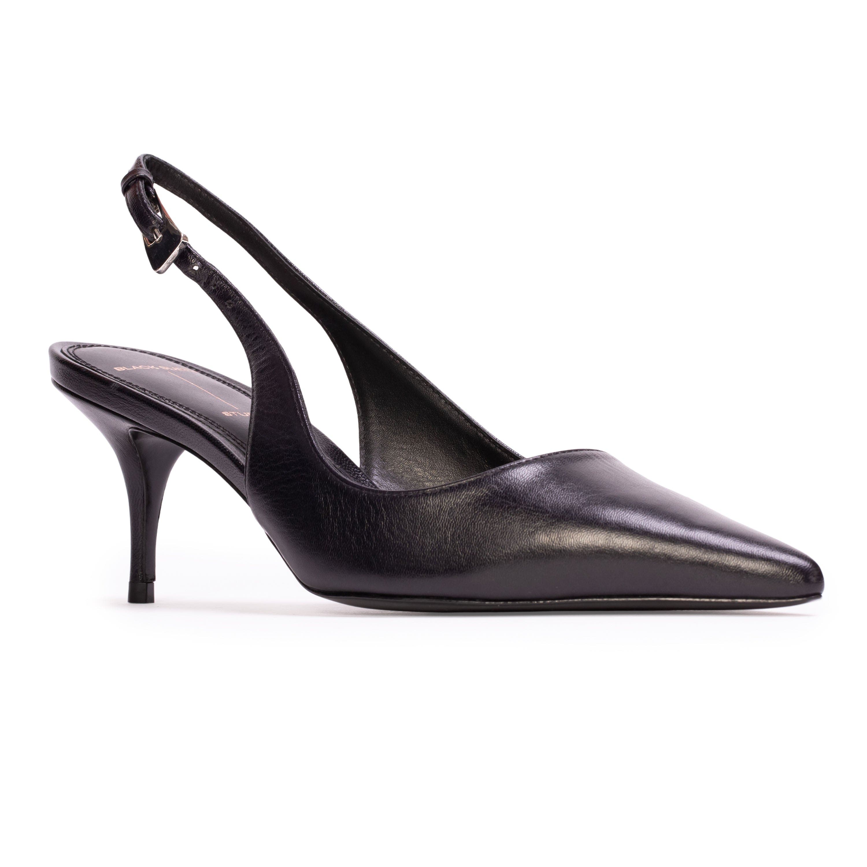 Branca 65 Slingback Pump, Alternate, color, Black Leather