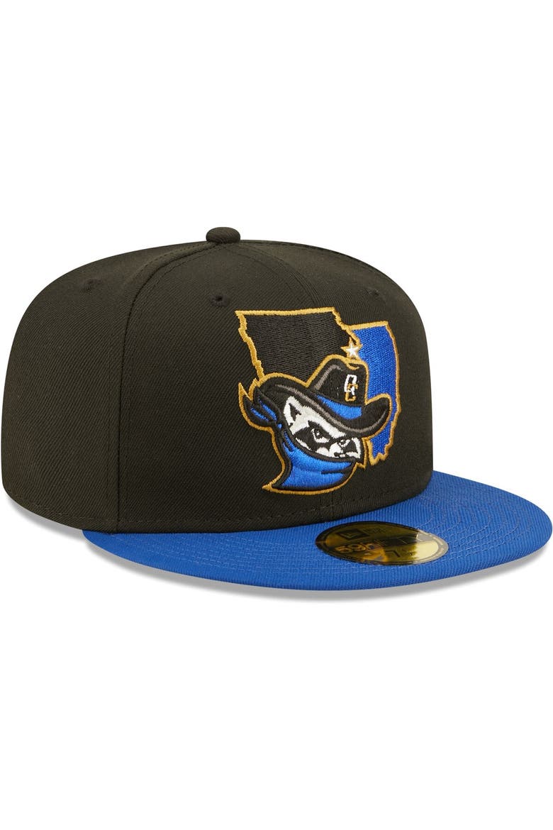 Men's New Era Black Quad Cities River Bandits Authentic Collection Team Alternate 59FIFTY Fitted Hat, Alternate, color, Black