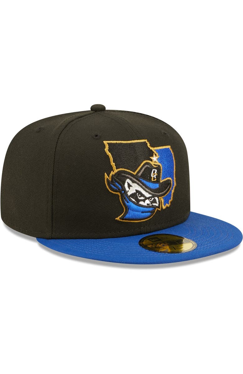 New Era Men's New Era Black Quad Cities River Bandits Authentic Collection Team Alternate 59FIFTY Fitted Hat, Alternate, color, Black