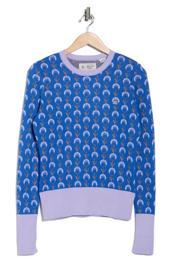 Original Penguin Jacquard Floral Top In Blue