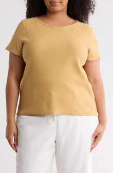 Adrianna Papell Short Sleeve Sweater
