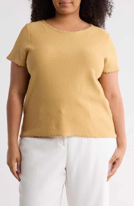 Adrianna Papell Short Sleeve Sweater