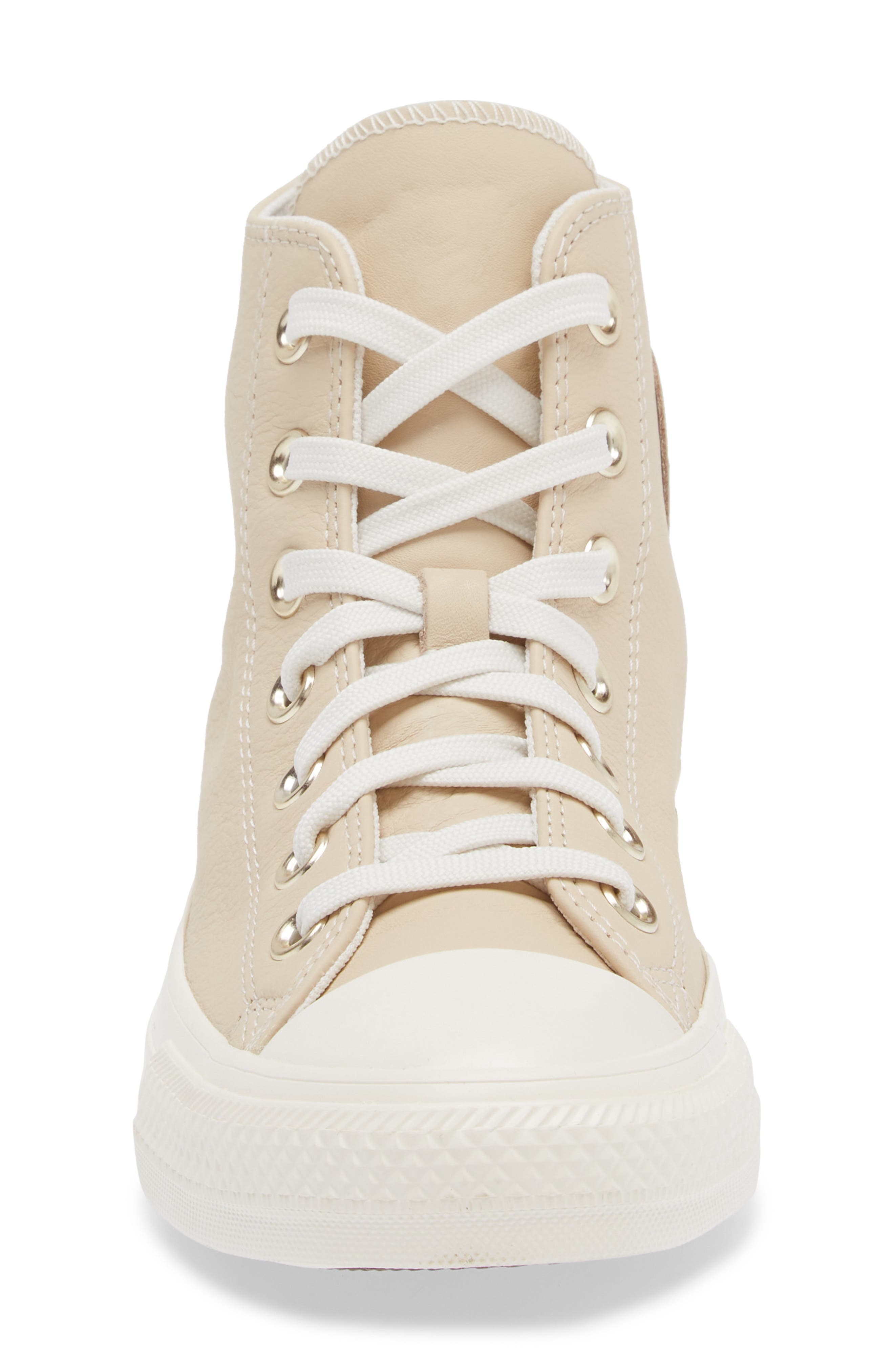 Chuck Taylor® All Star® High Top Sneaker, Alternate, color, LIGHT BISQUE/ ERGET/ GOLD