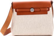 Pre-Owned Hermes Herbag Zip Toile and Leather 20