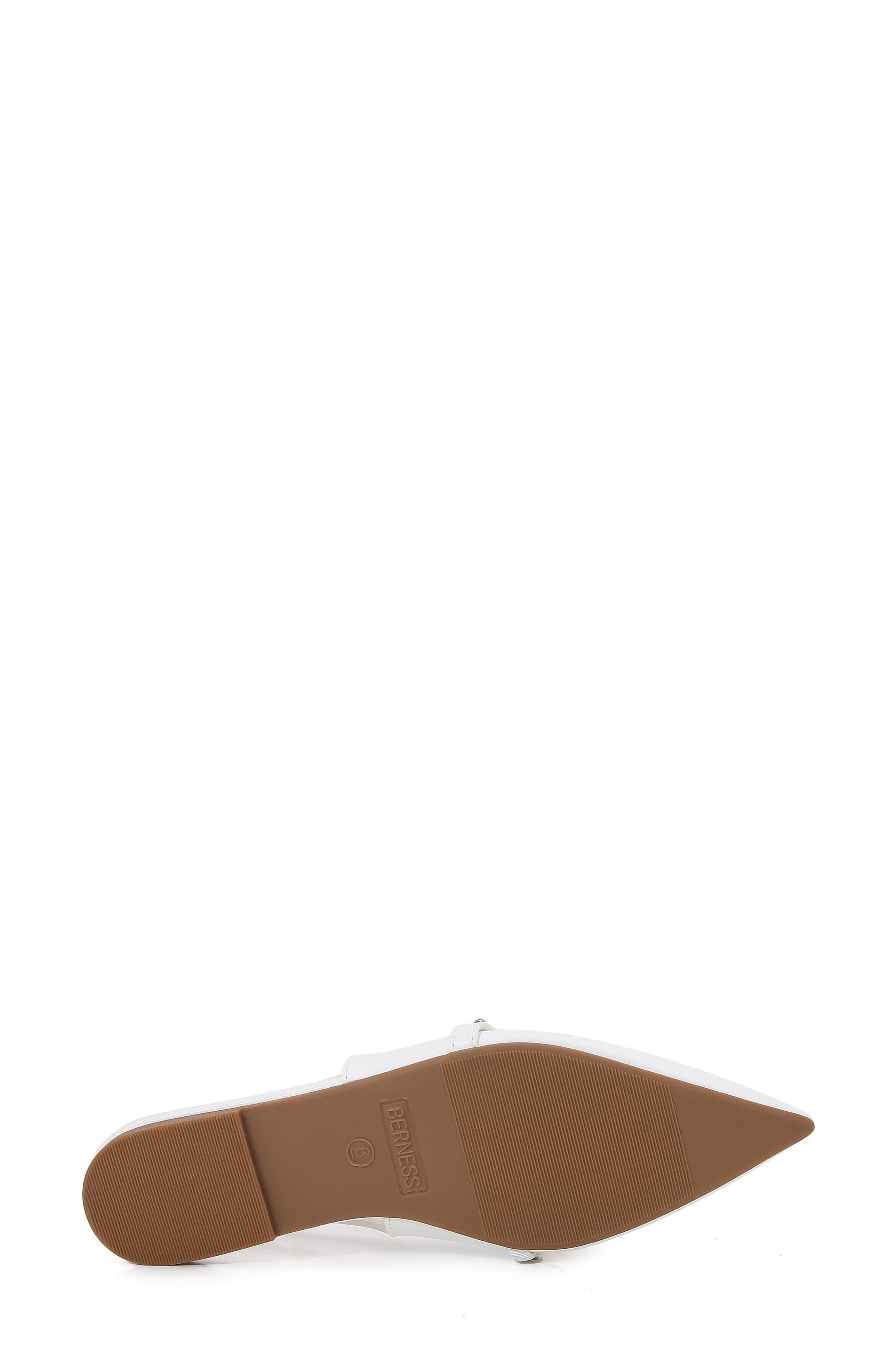 BERNESS Reina Slingback Flat, Alternate, color, White