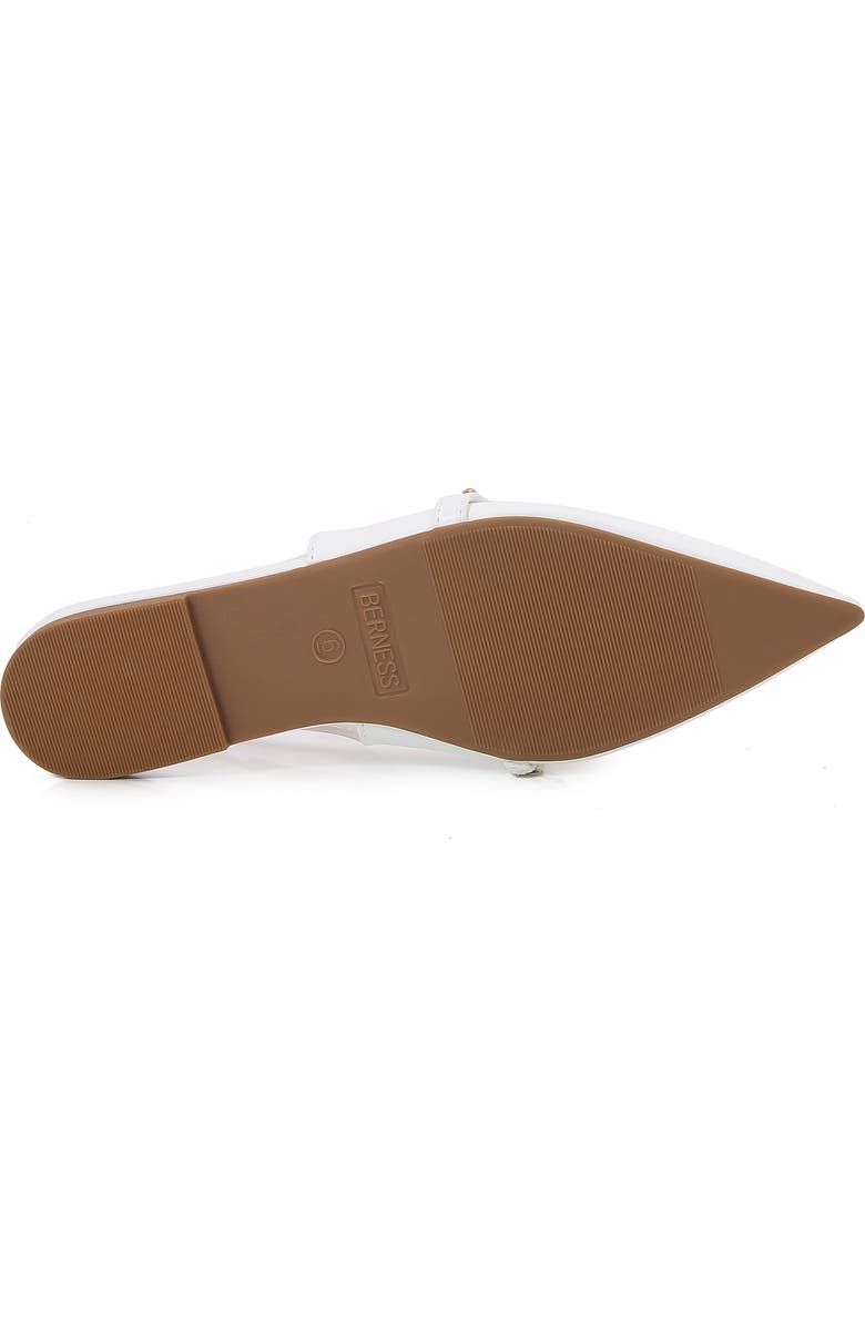 BERNESS Reina Slingback Flat, Alternate, color, White