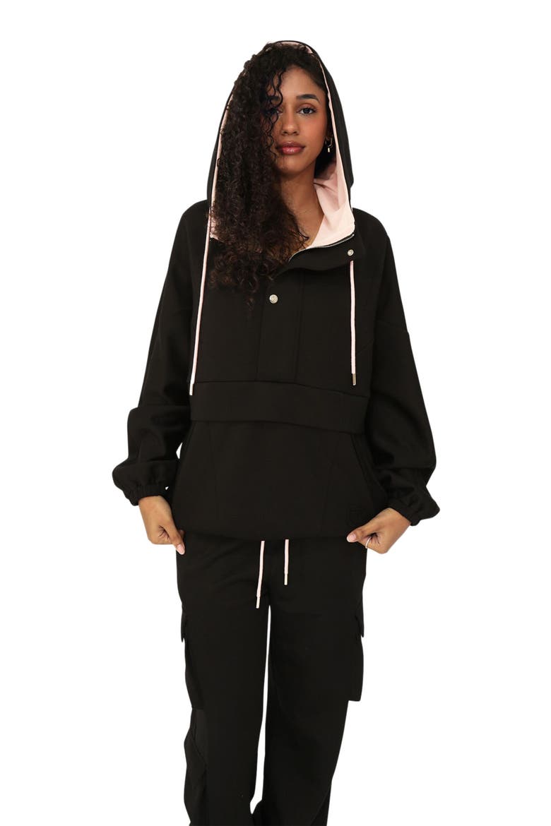 Best Of Me Panelled Hoodie, Alternate, color, Black