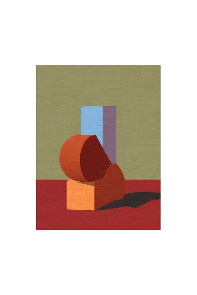 Form and Structure No. 04 Geometric Abstract Art Print, Main, color, Black Frame - 12x16