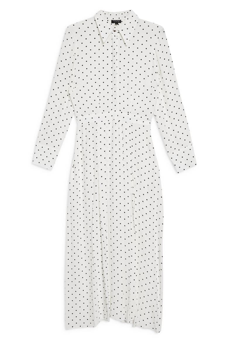 Dot Print Dress, Alternate, color, WHITE MULTI
