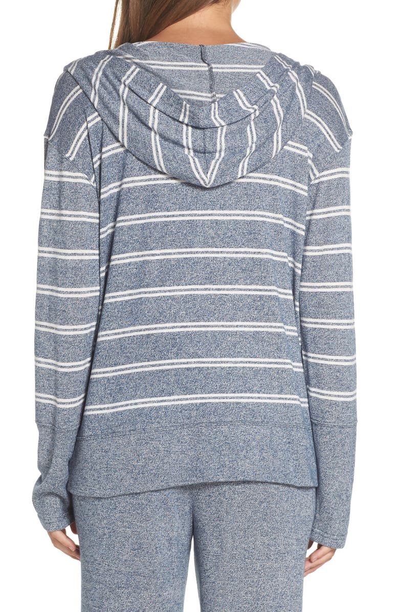 Felina Jenny Slub Knit Lounge Hoodie, Alternate, color, Insignia Blue