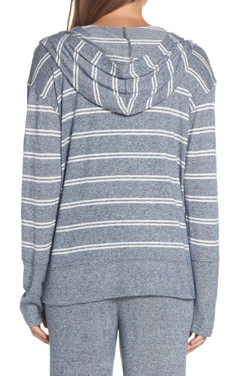 Felina Jenny Slub Knit Lounge Hoodie In Gray