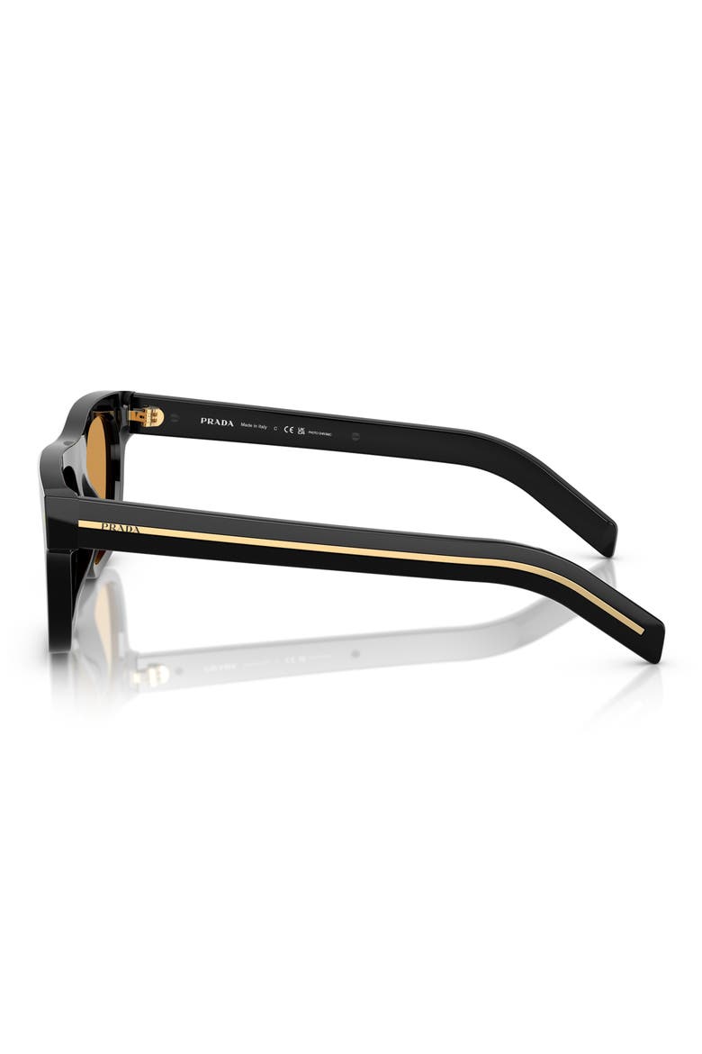55mm Pillow Sunglasses, Alternate, color, BLACK