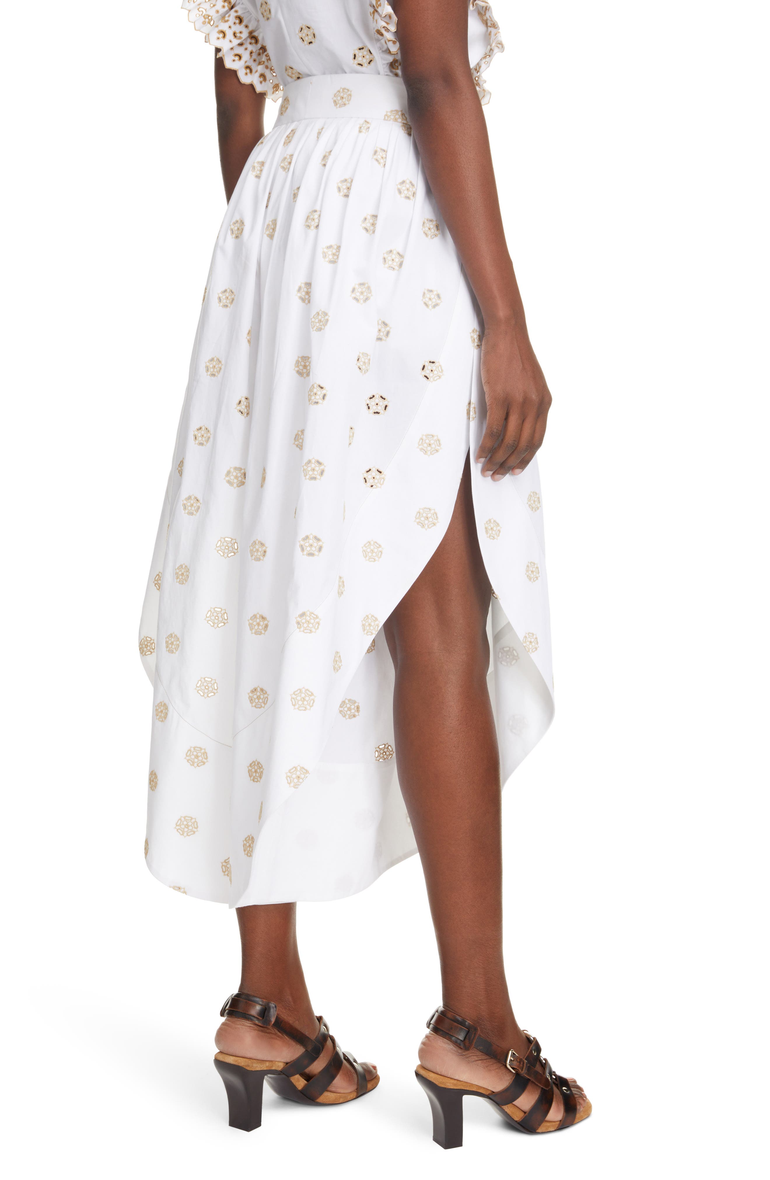 Chloé Flower Dot Embroidered Crop Pants (Women) | Nordstrom