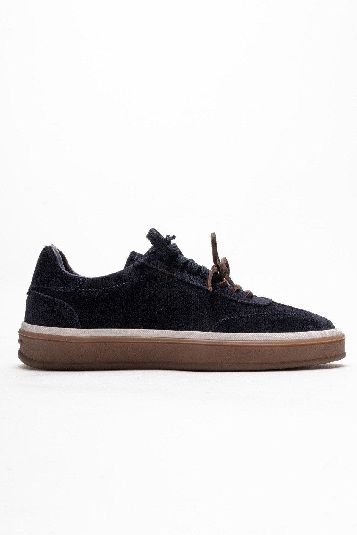 Melle Leather Sneaker, Alternate, color, Navy Suede