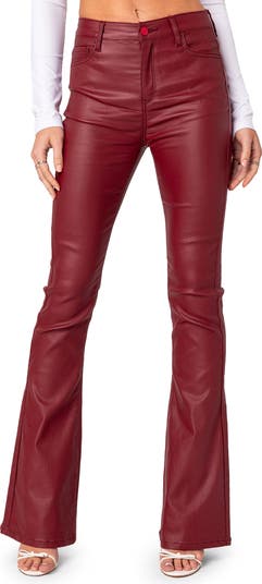 パンツ Xgirl FAUX LEATHER FLARE PANTS EDIKTED Luna Faux Leather Flare Pants | Nordstrom